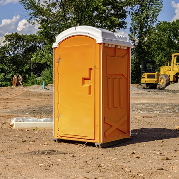 are there any restrictions on what items can be disposed of in the portable restrooms in Pinhook Corner